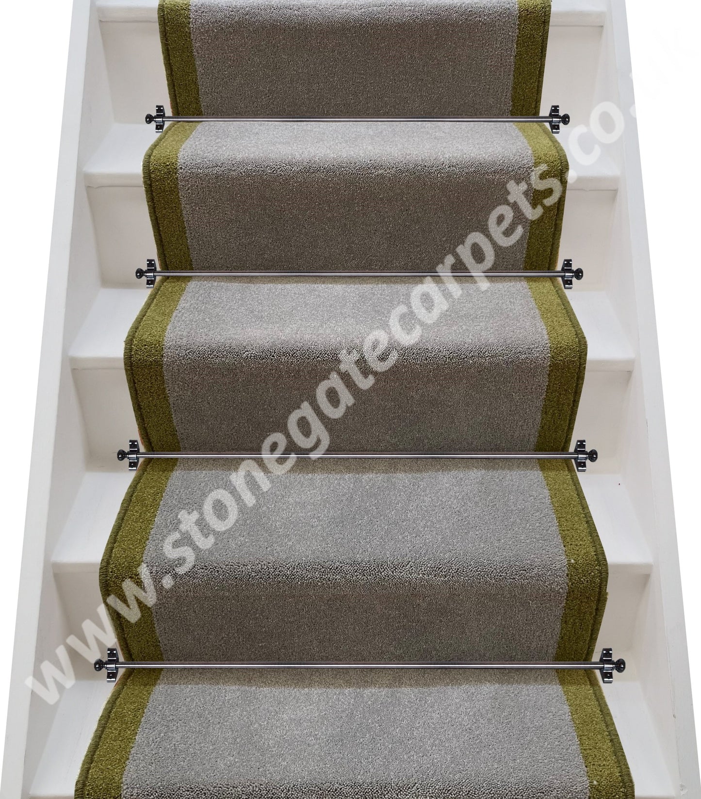 Brintons Carpets Bell Twist Steel & Pistachio (1½) Stair Runner (Per Linear Metre)