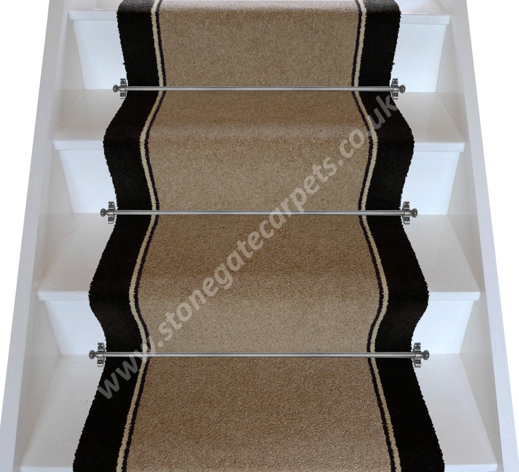 Brintons Carpets Bell Twist Whiskey Humbug Ebony Stair Runner (per M)