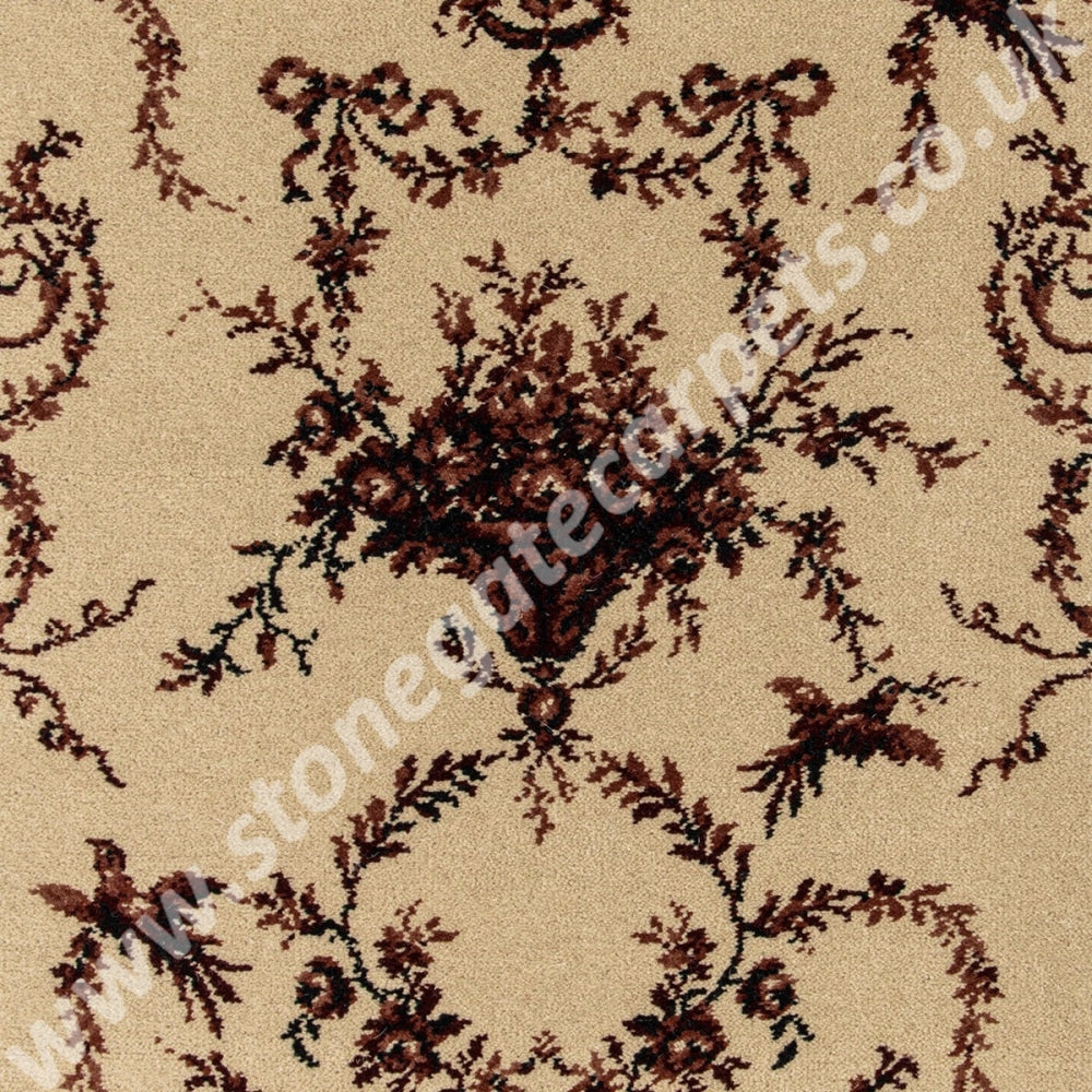 Brintons Carpets Classic Florals Nouveau Toile Empire Red 1/50365