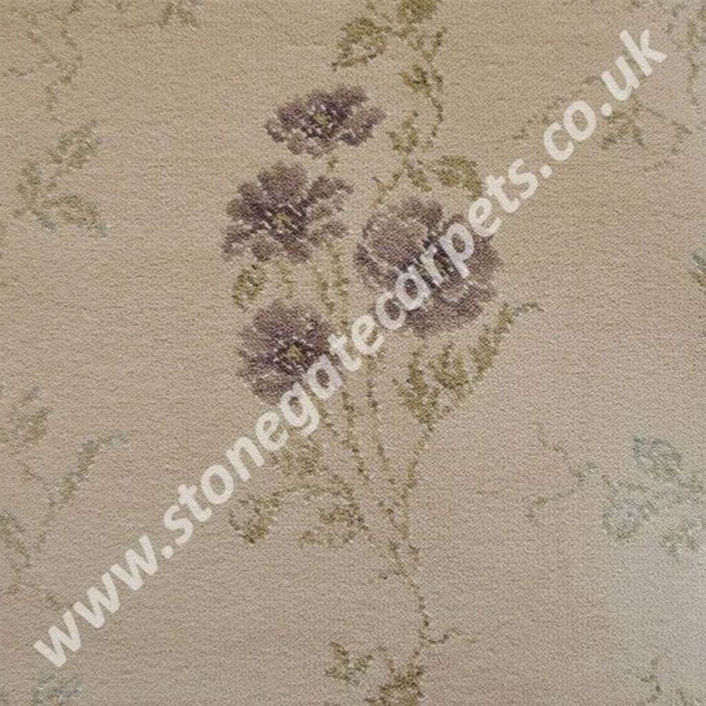 Brintons Carpets Classic Florals RHS Poppy Dusk Carpet Remnant @ £40 per m