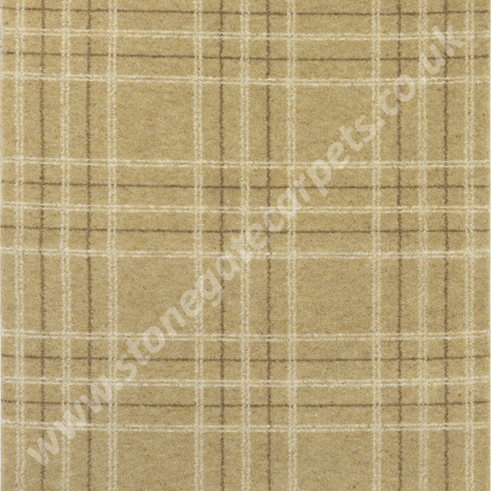 Brintons Carpets New Living Plaid Honey