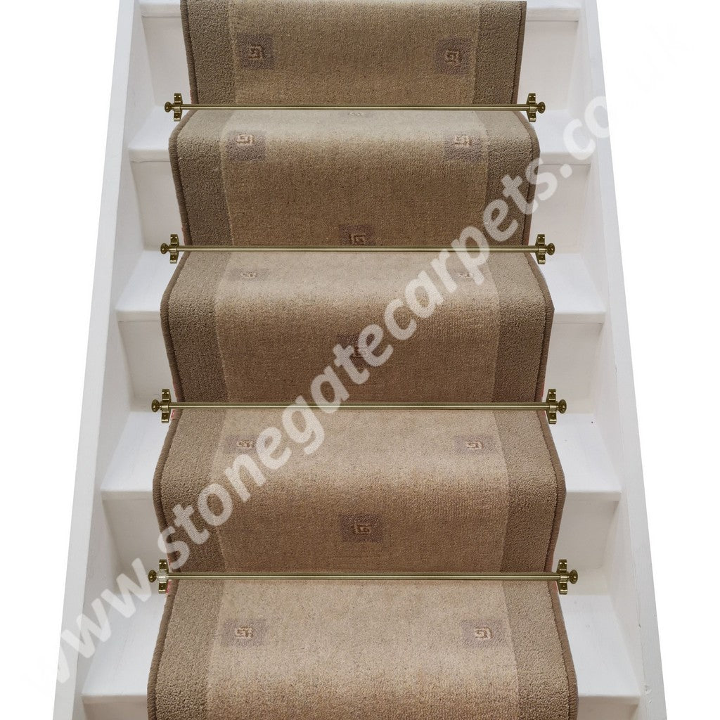 Brintons Carpets Paloma Lorca Olive & Bell Twist Putty Stair Runner (Per Linear Metre)