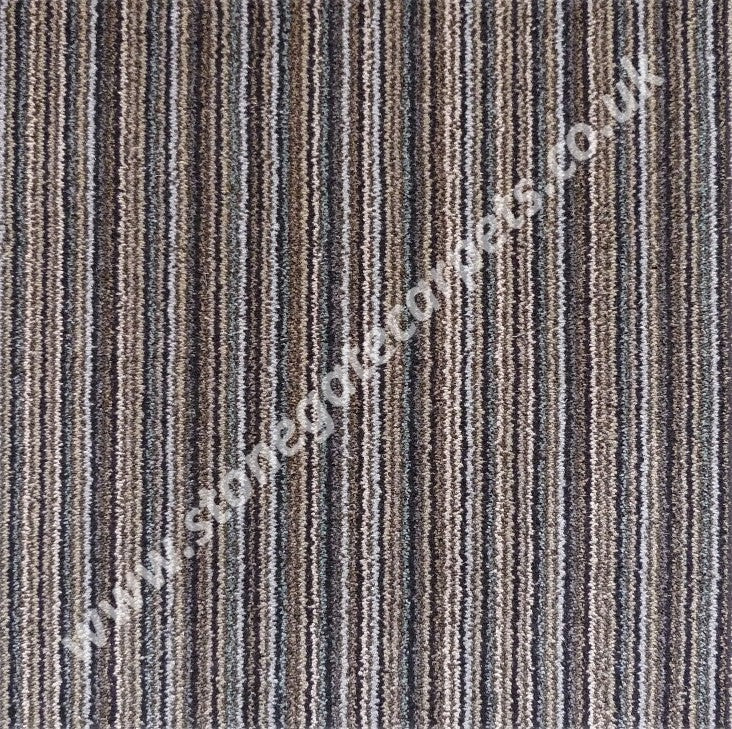 Brintons Carpets Bell Twist Mushroom Pure Living Urban Cord Border Fully Fitted Stair Carpet (Per Linear Metre)