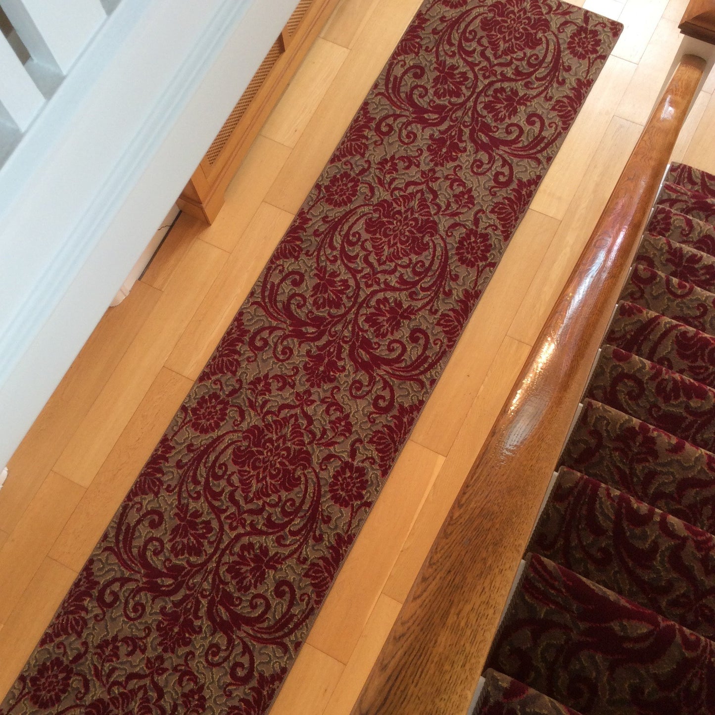 Axminster Carpets Medici Ruby Damask Stair Runner (Per Linear Metre)