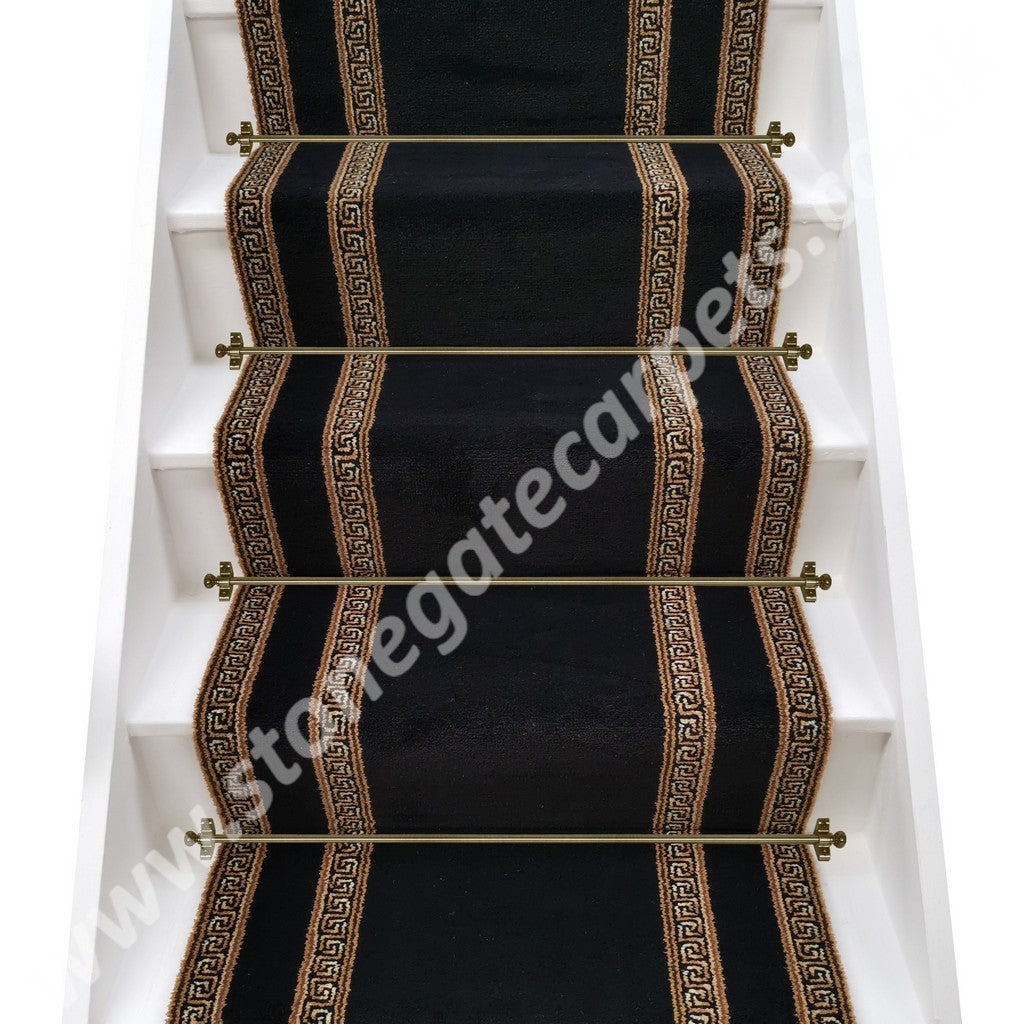 Ulster Carpets Athenia Black 91/2711 Stair Runner (Per Linear Metre)