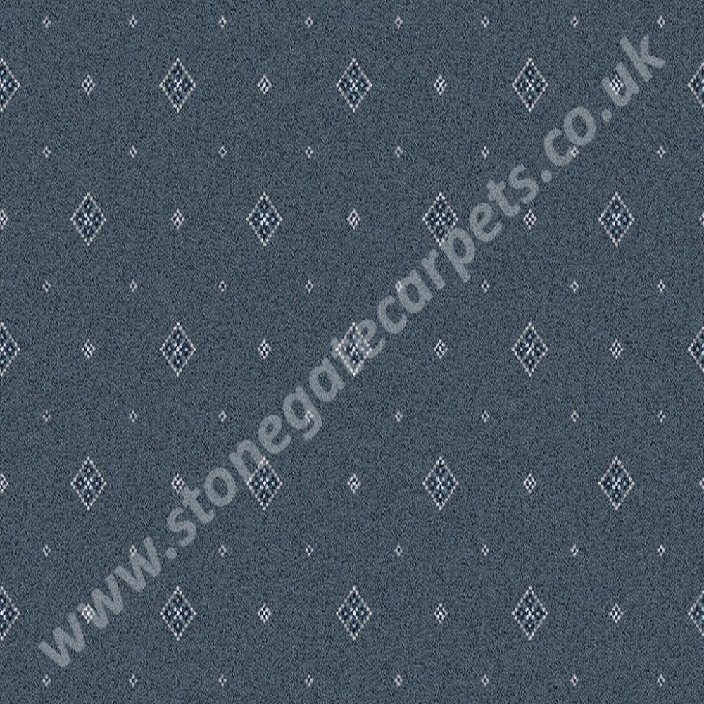 Ulster Carpets Tazmin Motif Prussian 31/2628 (Please Call For Per M² Cost)
