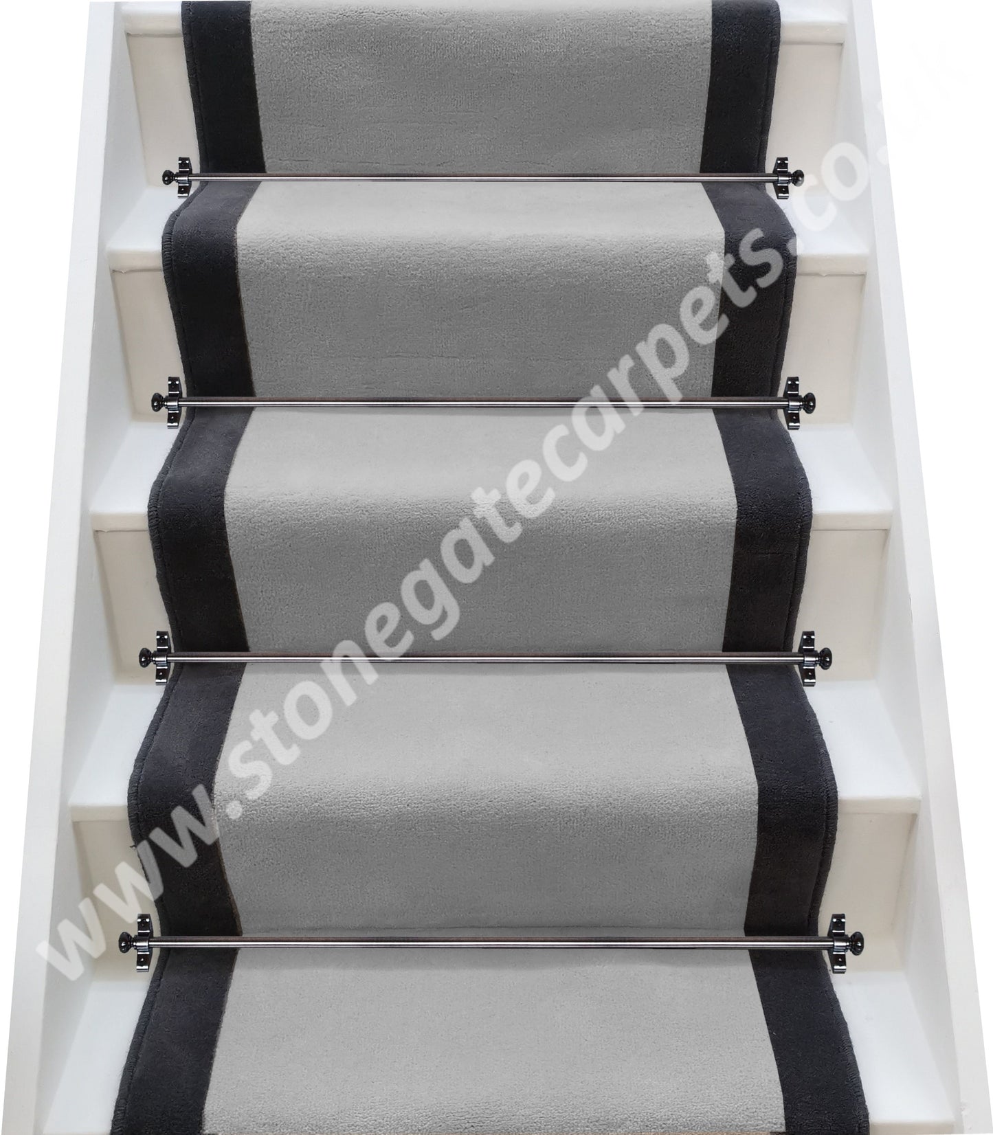 Ulster Carpets Ulster Velvet Phantom & Charcoal Stair Runner (Per Linear Metre)