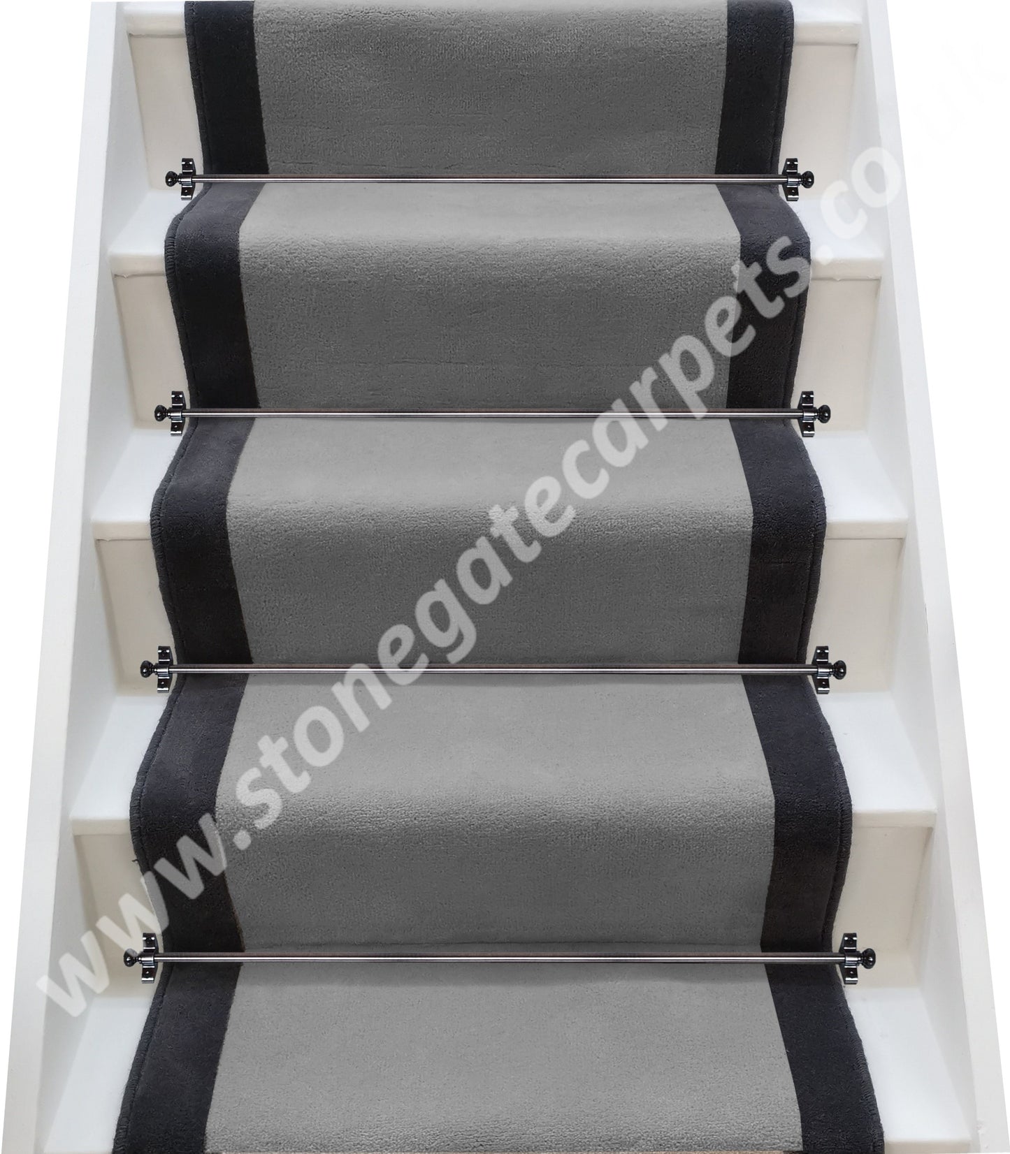 Ulster Carpets Ulster Velvet Stove & Charcoal Stair Runner (Per Linear Metre)