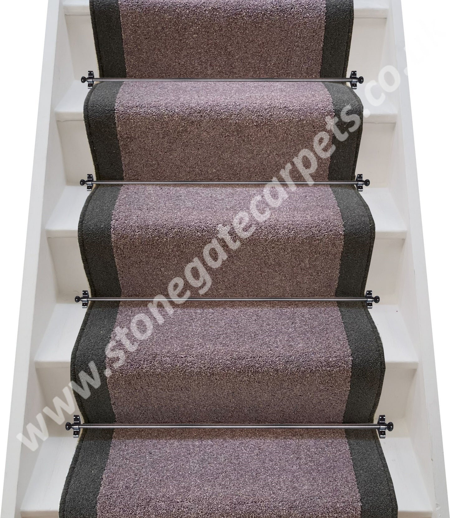 Stonegate Carpets Special Madagascar & Smoke (choose your own border colour) Stair Runner (Per Linear Metre)