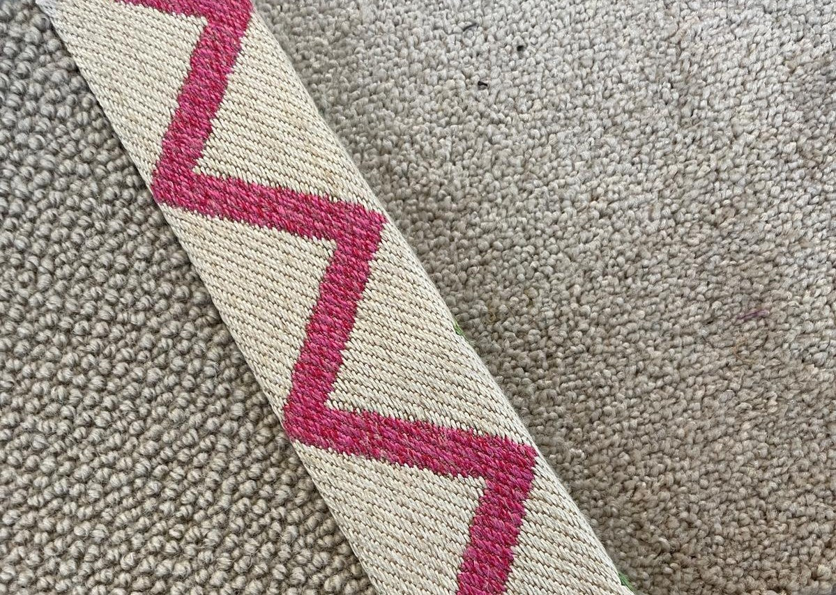 Ulster Carpets Open Spaces Leneve Auckland Coast & Geometric Funky Tape Stair Runner (Per Linear Metre)