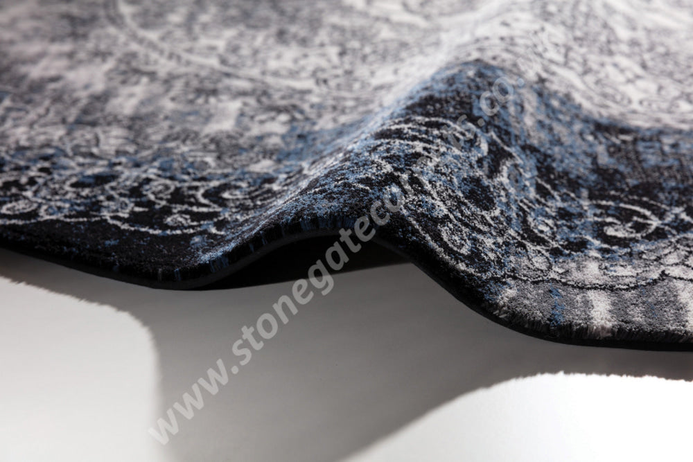 Agnella Rugs Agnus CURRUS Black Round - 100% New Zealand Wool - Free Delivery