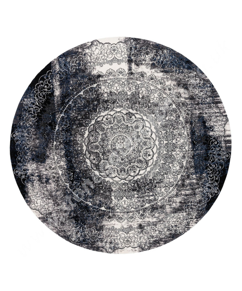 Agnella Rugs Agnus CURRUS Black Round - 100% New Zealand Wool - Free Delivery