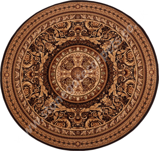 Agnella Rugs Agnus EGON Black Round - 100% New Zealand Wool - Free Delivery