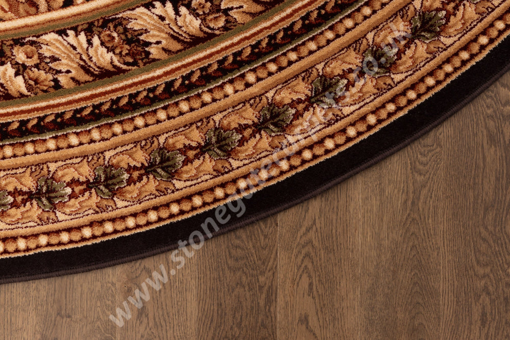 Agnella Rugs Agnus EGON Black Round - 100% New Zealand Wool - Free Delivery