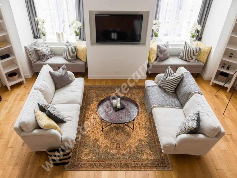Agnella Rugs Agnus NAMAK Olive - 100% New Zealand Wool - Free Delivery