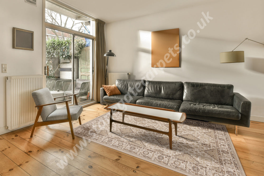 Agnella Rugs Ballata EMIVO Beige - 100% Undyed Wool - Free Delivery