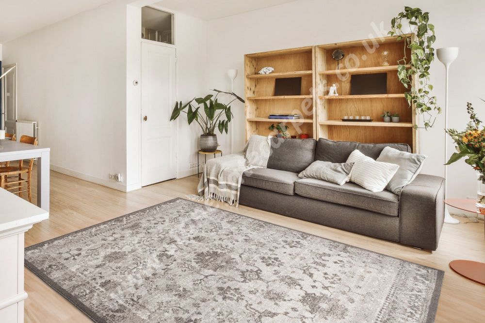 Agnella Rugs Ballata PAXTON Grey - 100% Undyed Wool - Free Delivery