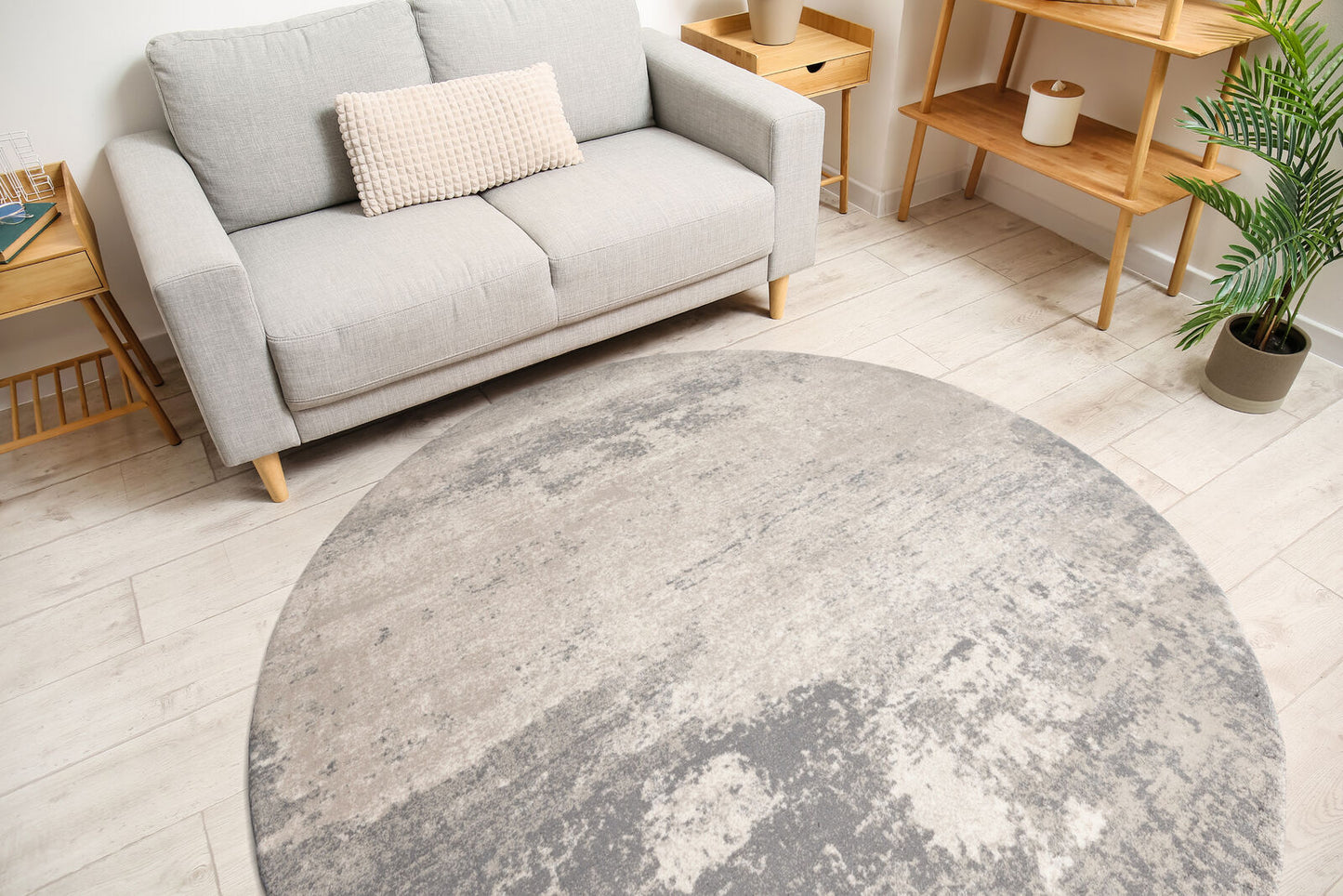 Agnella Rugs Calisia BRAN Beige Circle - 100% New Zealand Wool - Free Delivery