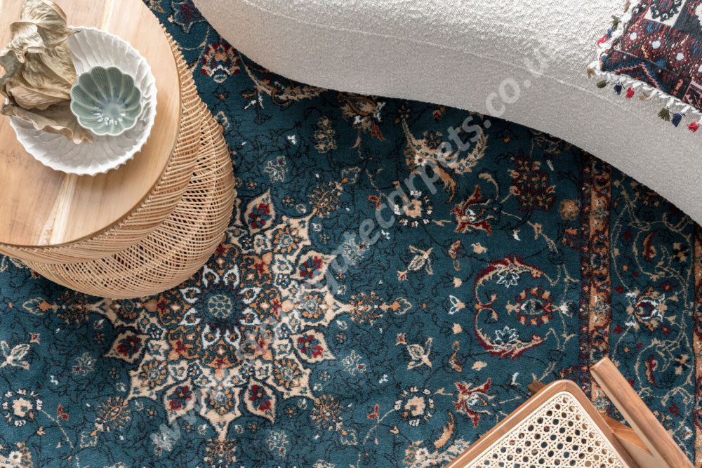 Agnella Rugs Calisia DAMORE Emerald - 100% New Zealand Wool - Free Delivery