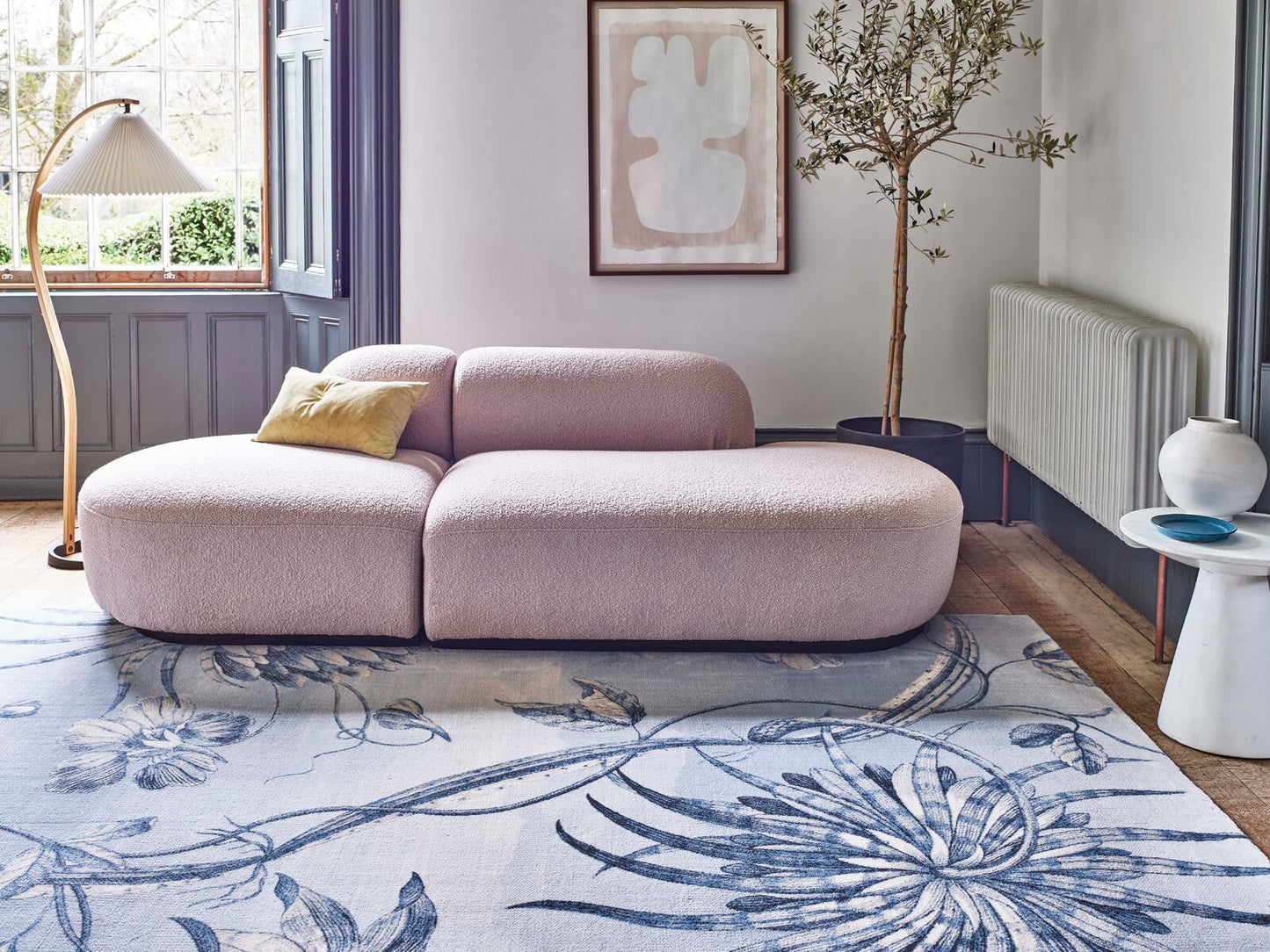 Agnella Rugs Design Discoveries V&A Collection TALWIN Light Blue (Calisia Quality) - Free Delivery