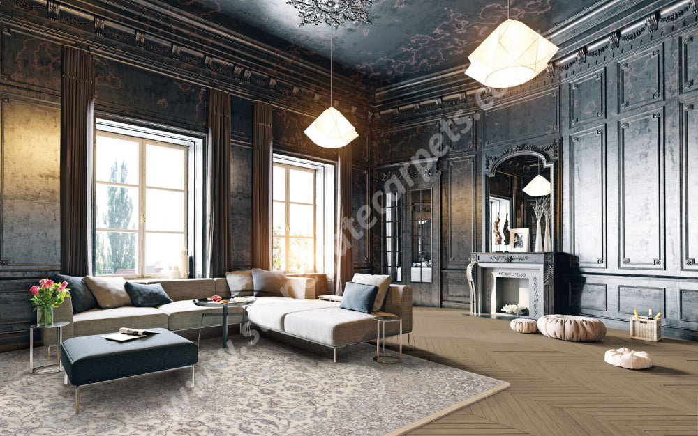 Agnella Rugs Calisia DAMORE Alabaster - 100% New Zealand Wool - Free Delivery