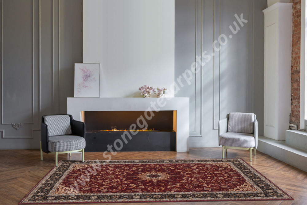 Agnella Rugs Calisia DAMORE Dark Red - 100% New Zealand Wool - Free Delivery