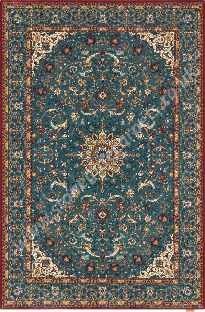 Agnella Rugs Calisia DAMORE Emerald - 100% New Zealand Wool - Free Delivery