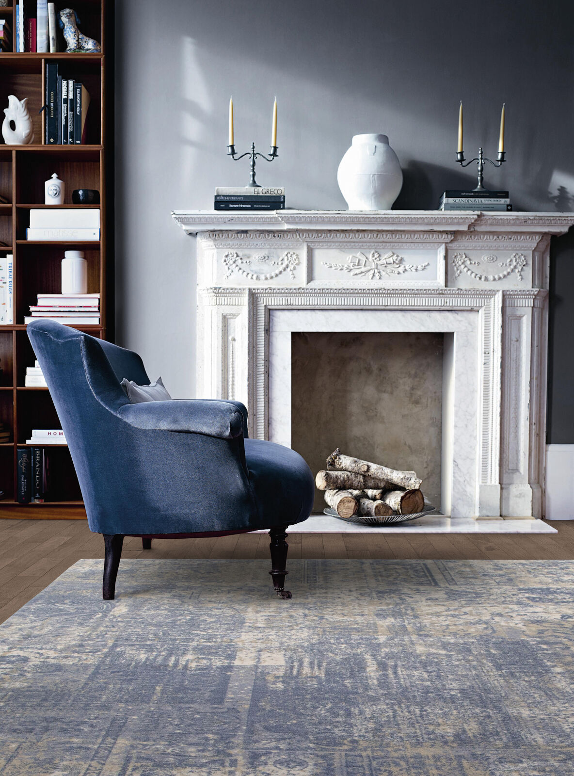 Agnella Rugs Calisia EDDIE Light Blue - 100% New Zealand Wool - Free Delivery