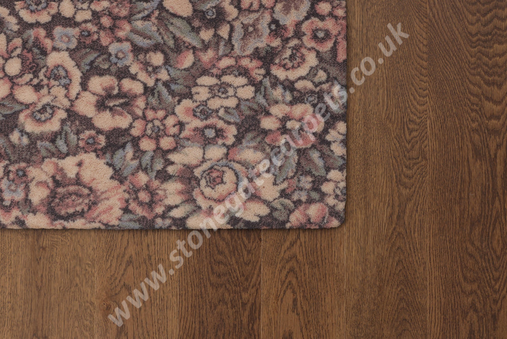 Agnella Rugs Design Discoveries V&A Collection FLORALIA Anthracite (Agnus Quality) - 100% New Zealand Wool - Free Delivery