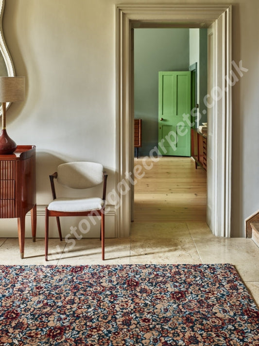 Agnella Rugs Design Discoveries V&A Collection FLORALIA Emerald (Agnus Quality) - 100% New Zealand Wool - Free Delivery