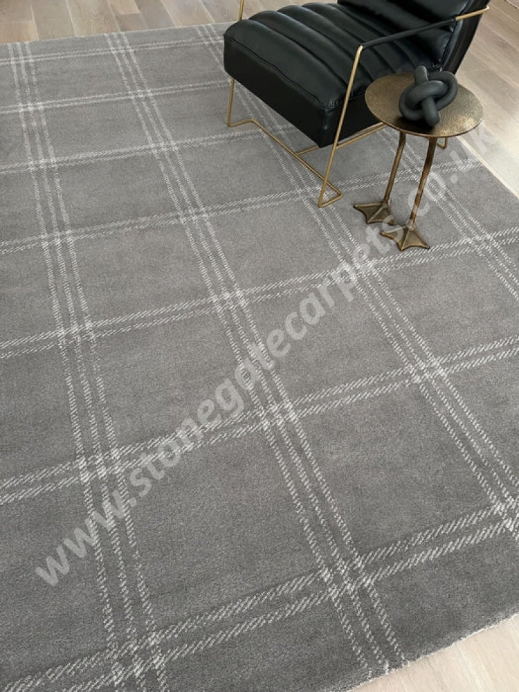 Agnella Rugs House Loves Calisia GRID PRIME Anthracite - 100% New Zealand Wool - Free Delivery