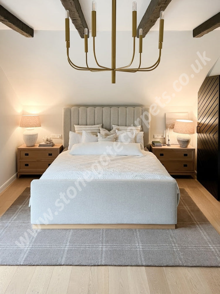 Agnella Rugs House Loves Calisia GRID PRIME Anthracite - 100% New Zealand Wool - Free Delivery
