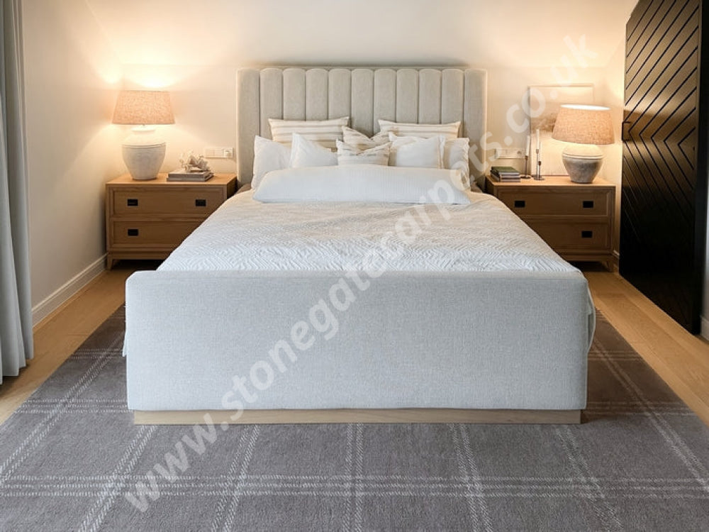 Agnella Rugs House Loves Calisia GRID PRIME Anthracite - 100% New Zealand Wool - Free Delivery