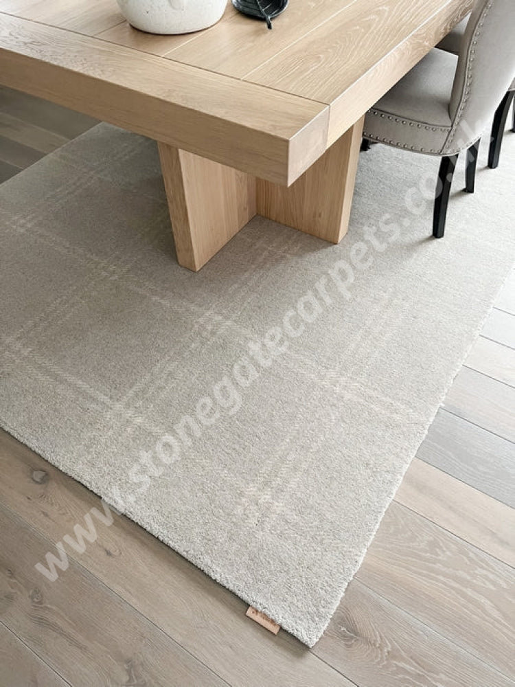 Agnella Rugs House Loves Calisia GRID PRIME Beige - 100% New Zealand Wool - Free Delivery