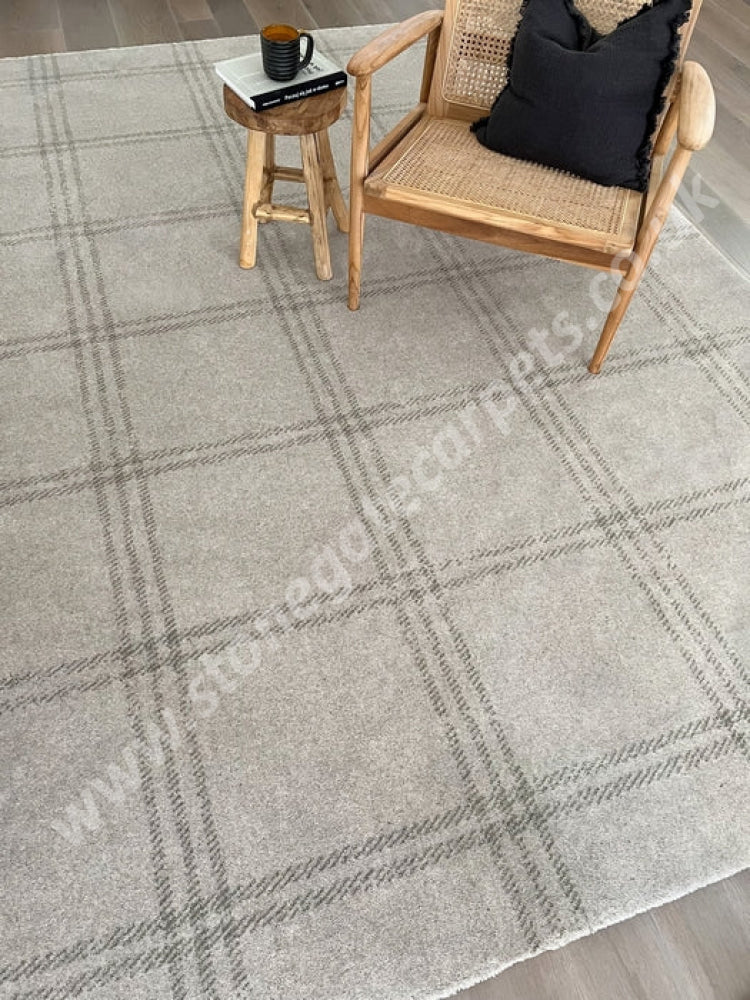 Agnella Rugs House Loves Calisia GRID PRIME Sand - 100% New Zealand Wool - Free Delivery