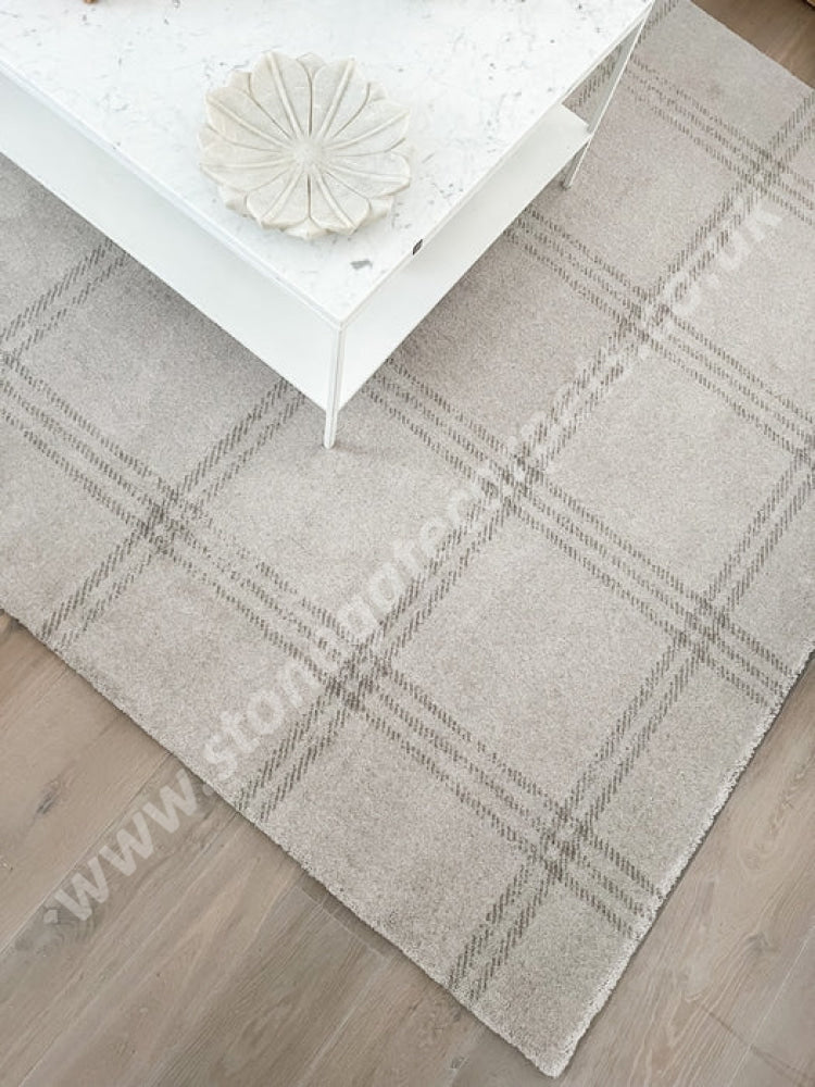 Agnella Rugs House Loves Calisia GRID PRIME Sand - 100% New Zealand Wool - Free Delivery