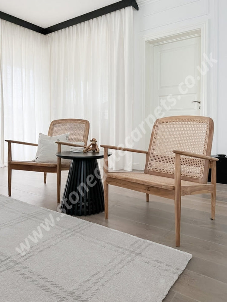 Agnella Rugs House Loves Calisia GRID PRIME Sand - 100% New Zealand Wool - Free Delivery