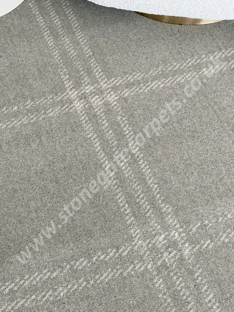 Agnella Rugs House Loves Calisia GRID PRIME Taupe- 100% New Zealand Wool - Free Delivery