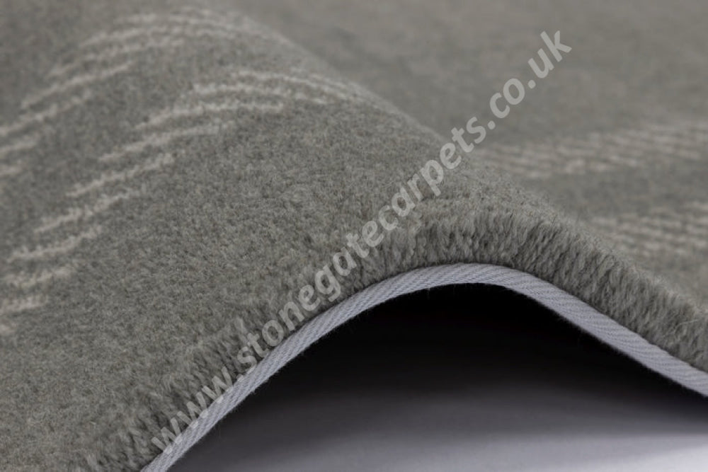 Agnella Rugs House Loves Calisia GRID RIM Anthracite - 100% New Zealand Wool - Free Delivery