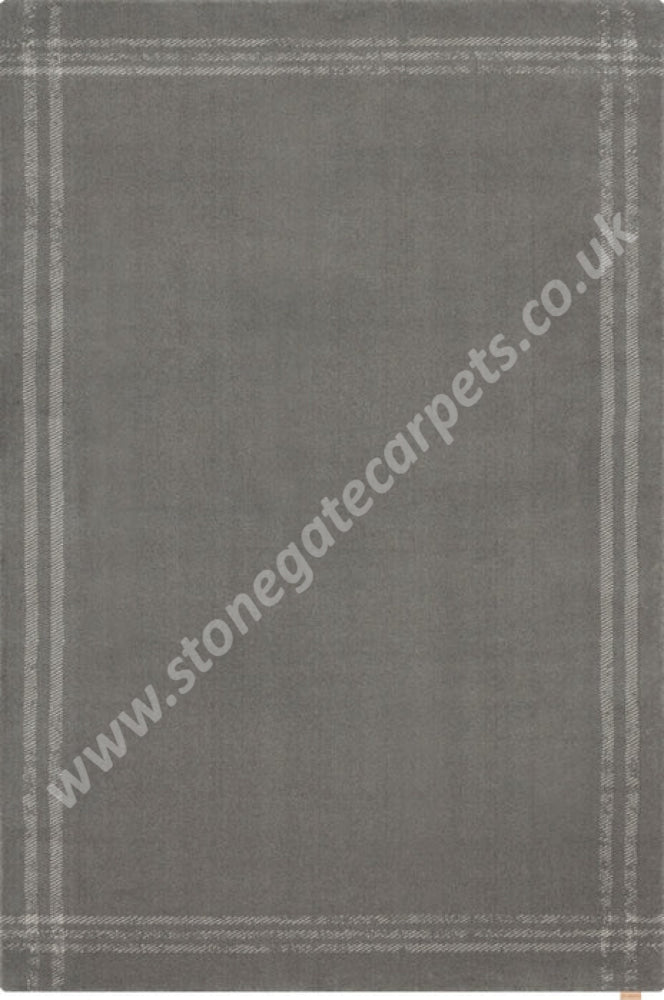 Agnella Rugs House Loves Calisia GRID RIM Anthracite - 100% New Zealand Wool - Free Delivery