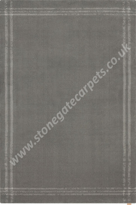 Agnella Rugs House Loves Calisia GRID RIM Anthracite - 100% New Zealand Wool - Free Delivery