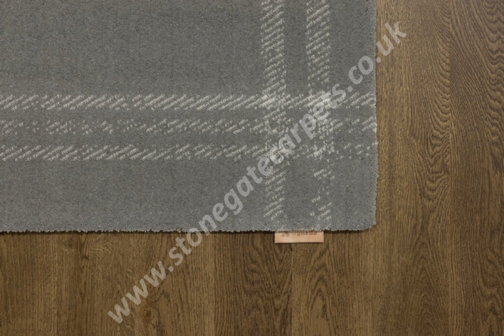 Agnella Rugs House Loves Calisia GRID RIM Anthracite - 100% New Zealand Wool - Free Delivery