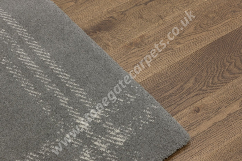 Agnella Rugs House Loves Calisia GRID RIM Anthracite - 100% New Zealand Wool - Free Delivery