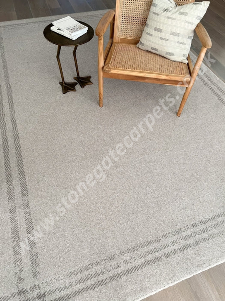 Agnella Rugs House Loves Calisia GRID RIM Sand - 100% New Zealand Wool - Free Delivery