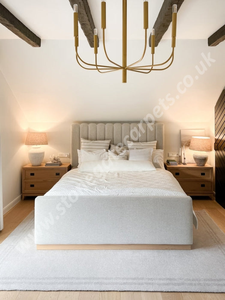 Agnella Rugs House Loves Calisia GRID RIM Sand - 100% New Zealand Wool - Free Delivery
