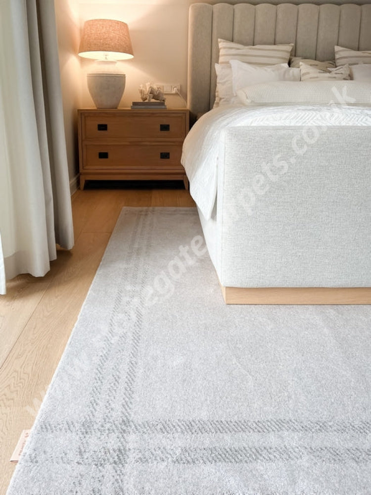 Agnella Rugs House Loves Calisia GRID RIM Sand - 100% New Zealand Wool - Free Delivery