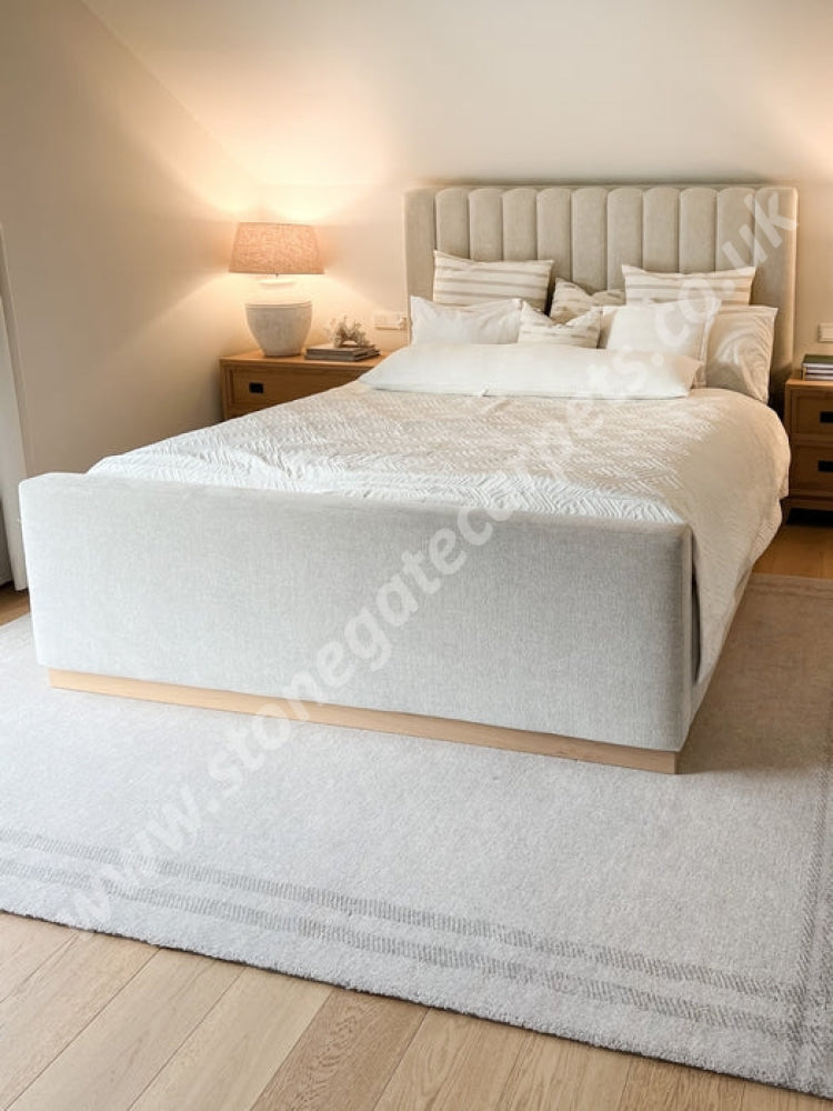 Agnella Rugs House Loves Calisia GRID RIM Sand - 100% New Zealand Wool - Free Delivery