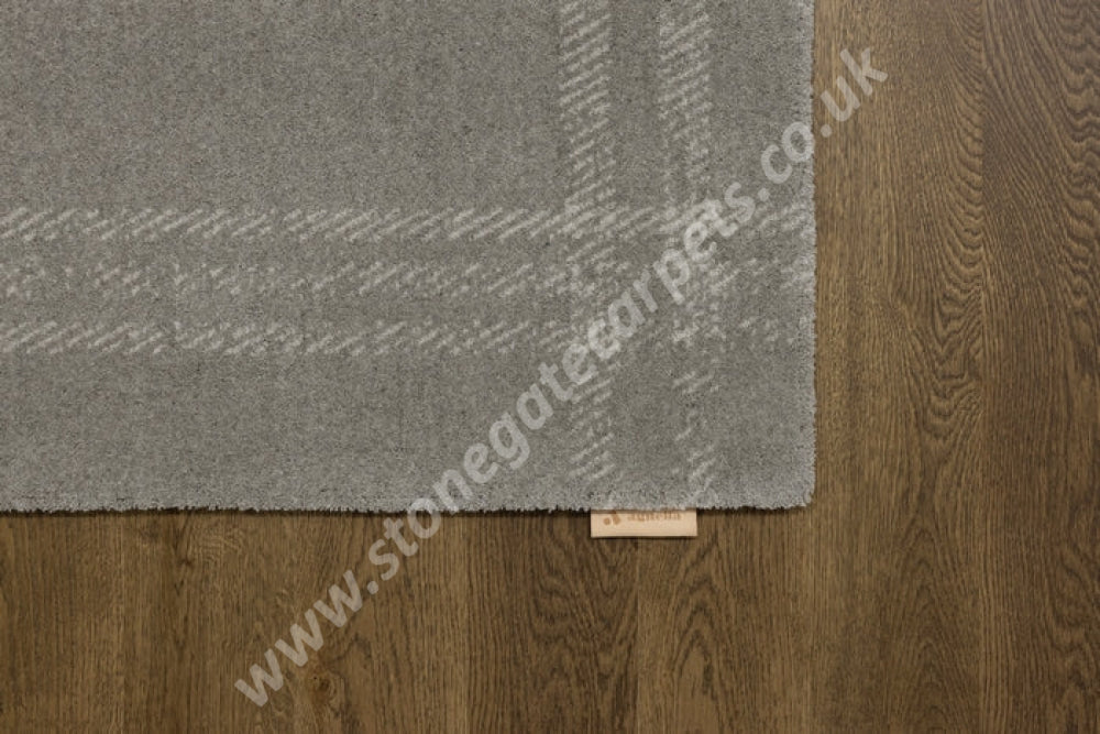 Agnella Rugs House Loves Calisia GRID RIM Taupe - 100% New Zealand Wool - Free Delivery