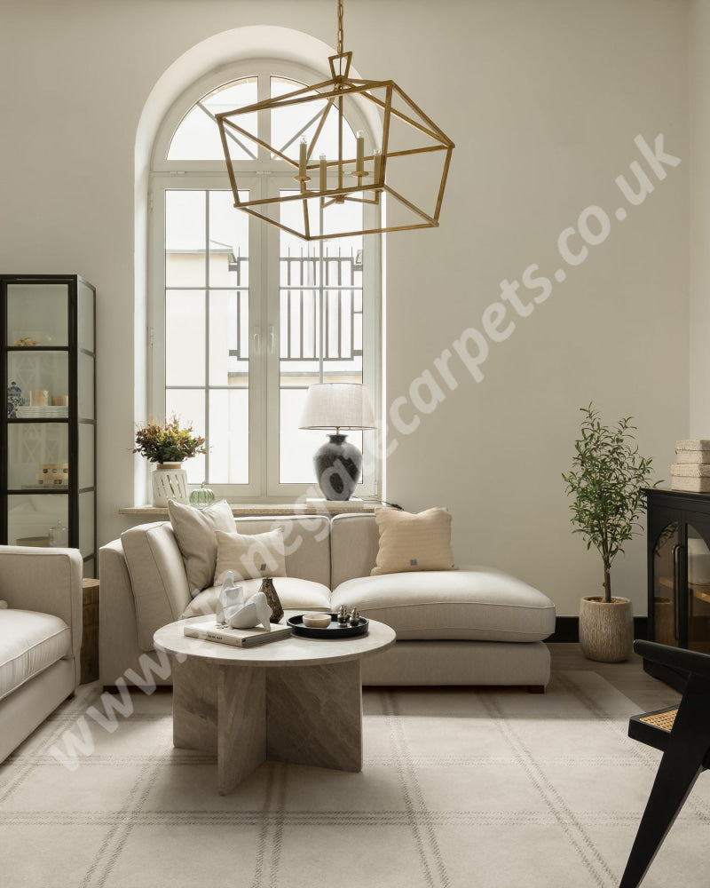 Agnella Rugs House Loves Calisia GRID PRIME Sand - 100% New Zealand Wool - Free Delivery