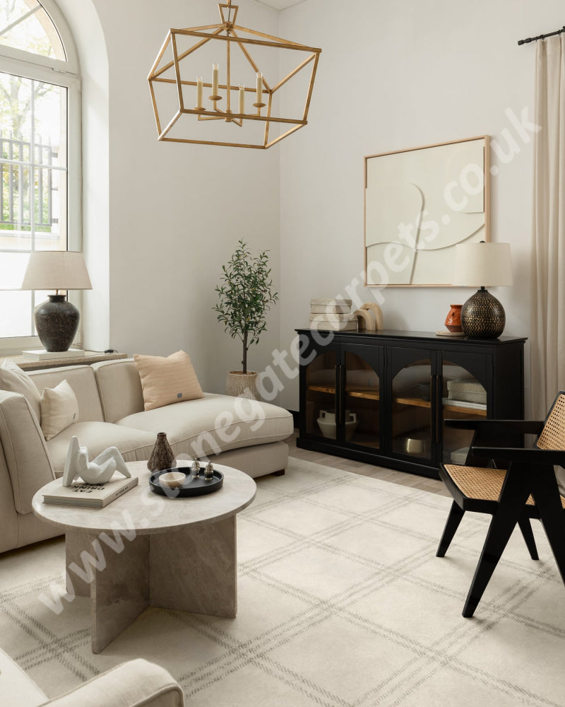 Agnella Rugs House Loves Calisia GRID PRIME Sand - 100% New Zealand Wool - Free Delivery